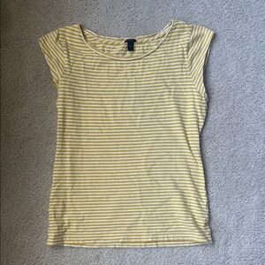 J. Crew Striped Yellow Top